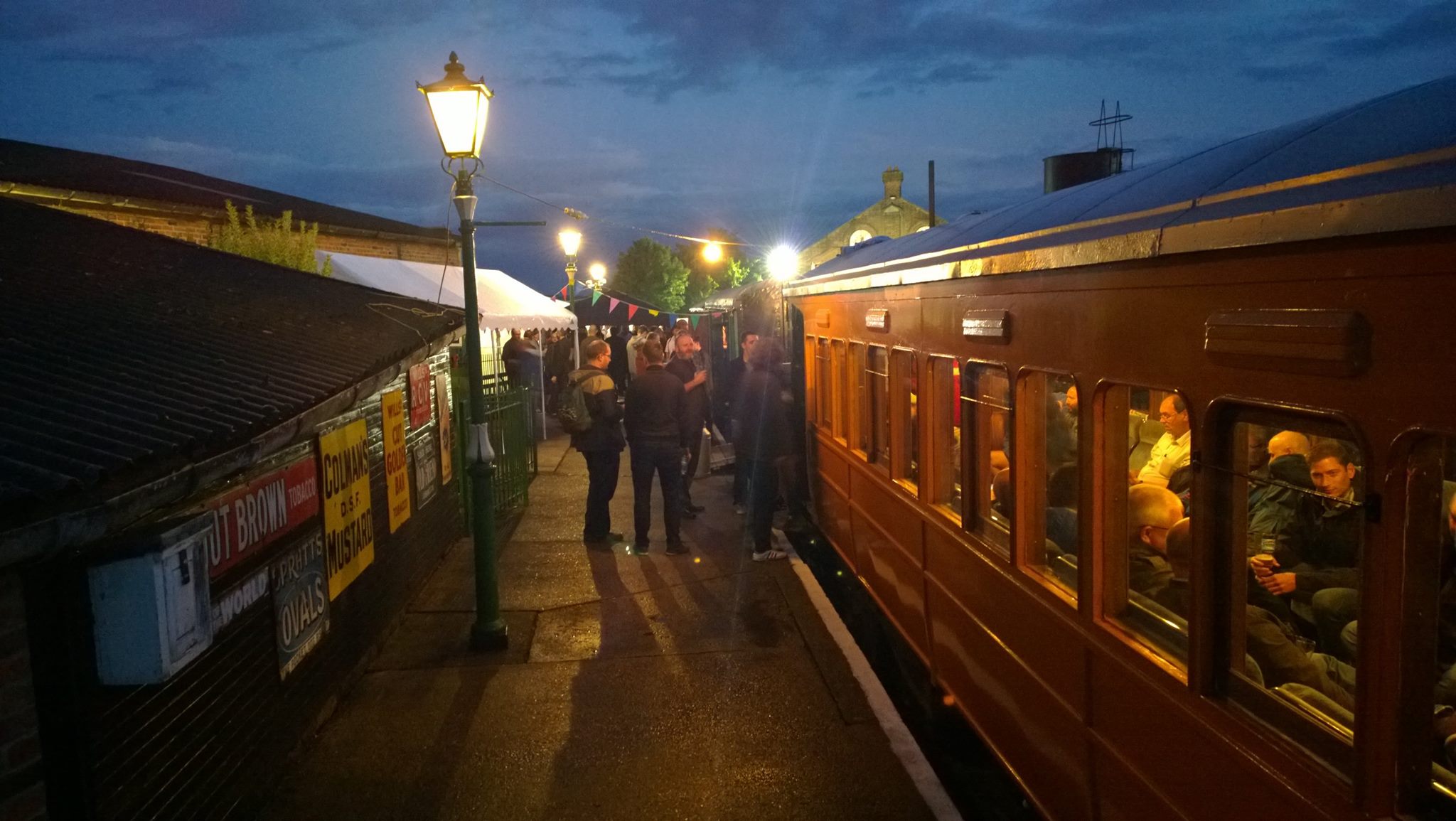 Chappel Beer Festival - festival goers enjoying real ale